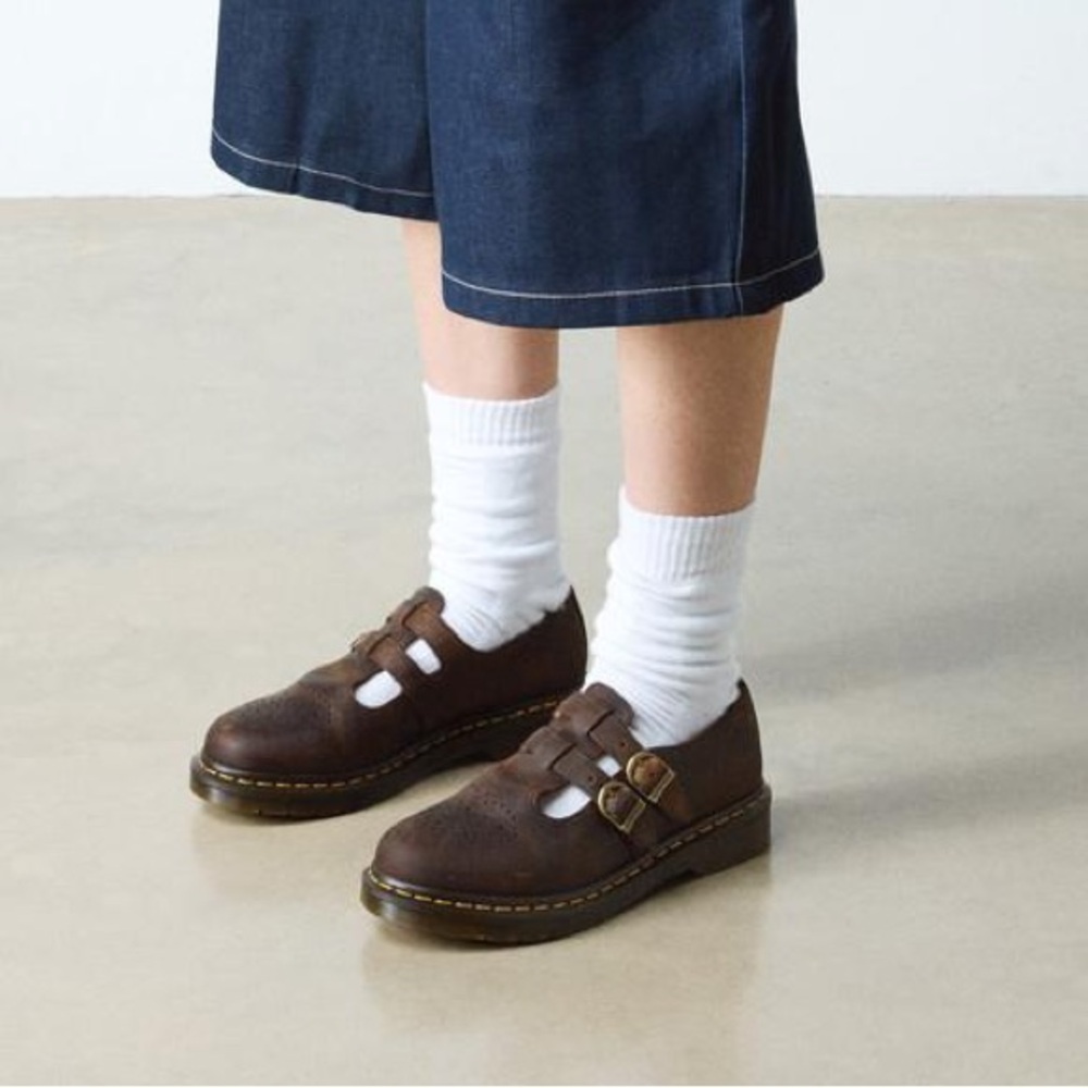Dr. Martens 8065 Crazy Horse Leather Mary Jane Shoes - Picture 9 of 11